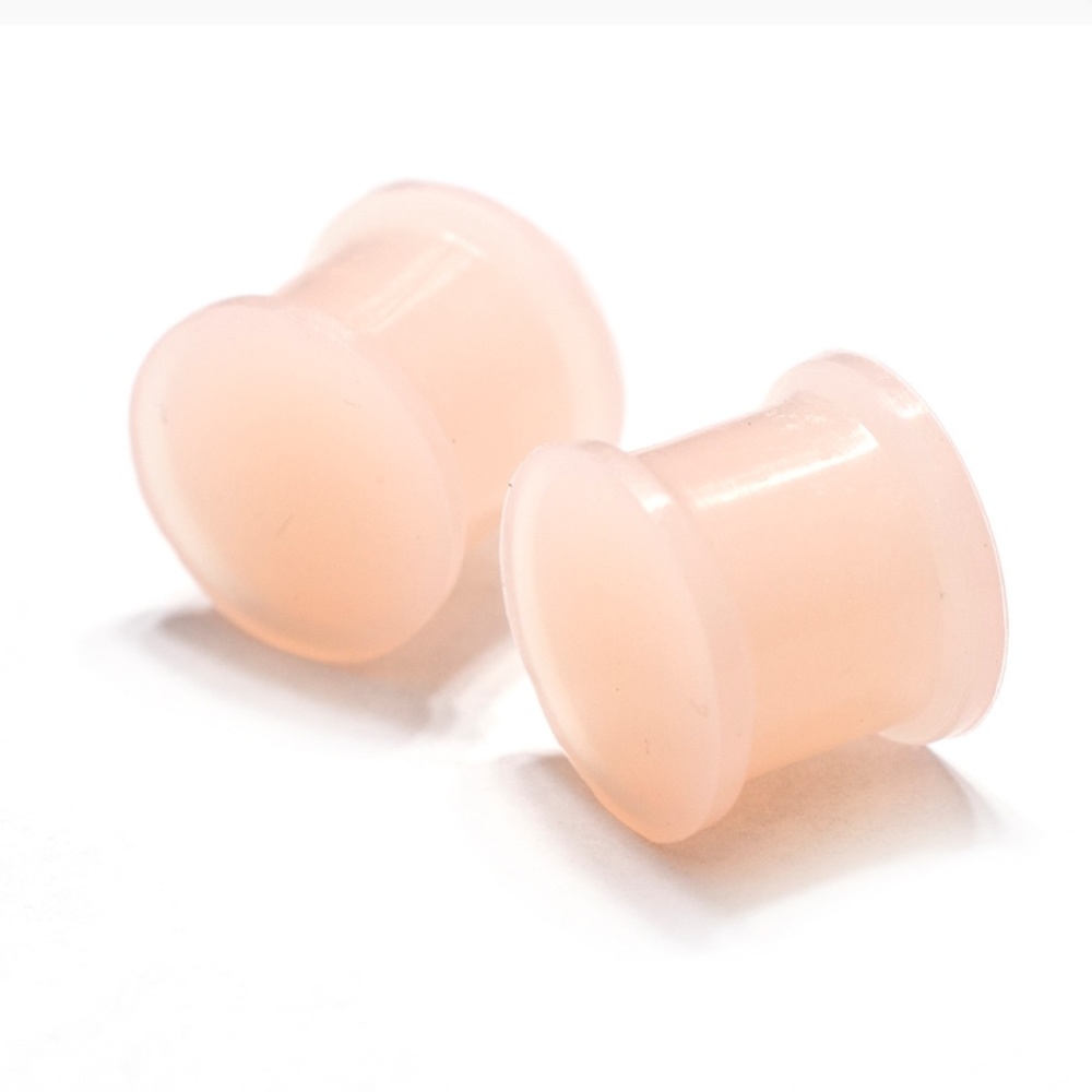 NWT Flesh Tone Nude Silicone Plugs 7/8 22mm